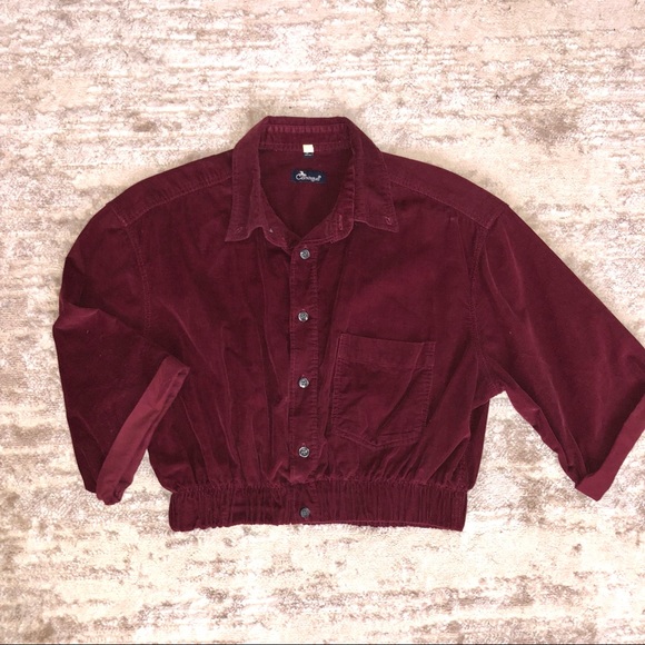 NWOT Urban Renewal Cropped Reworked Shirt Elastic Waist Size Small - Picture 2 of 7